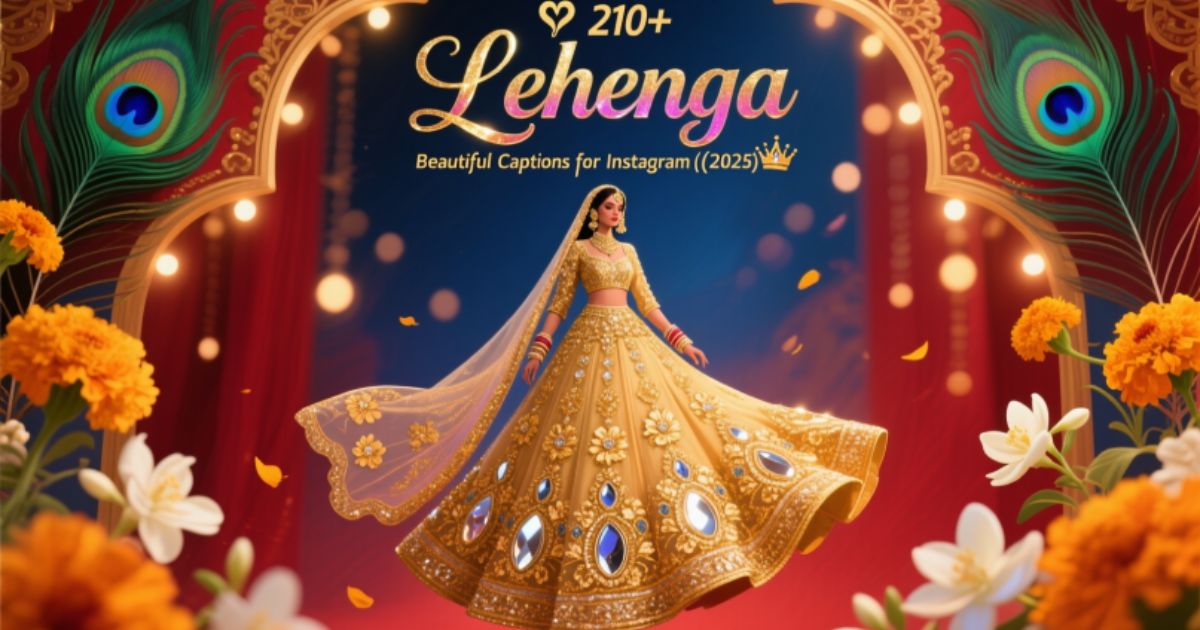 💃 210+ Beautiful Lehenga Captions for Instagram (2025) ✨👑