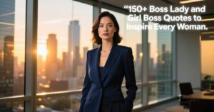 “Collection of 150+ boss lady and girl boss quotes to empower and inspire women.”