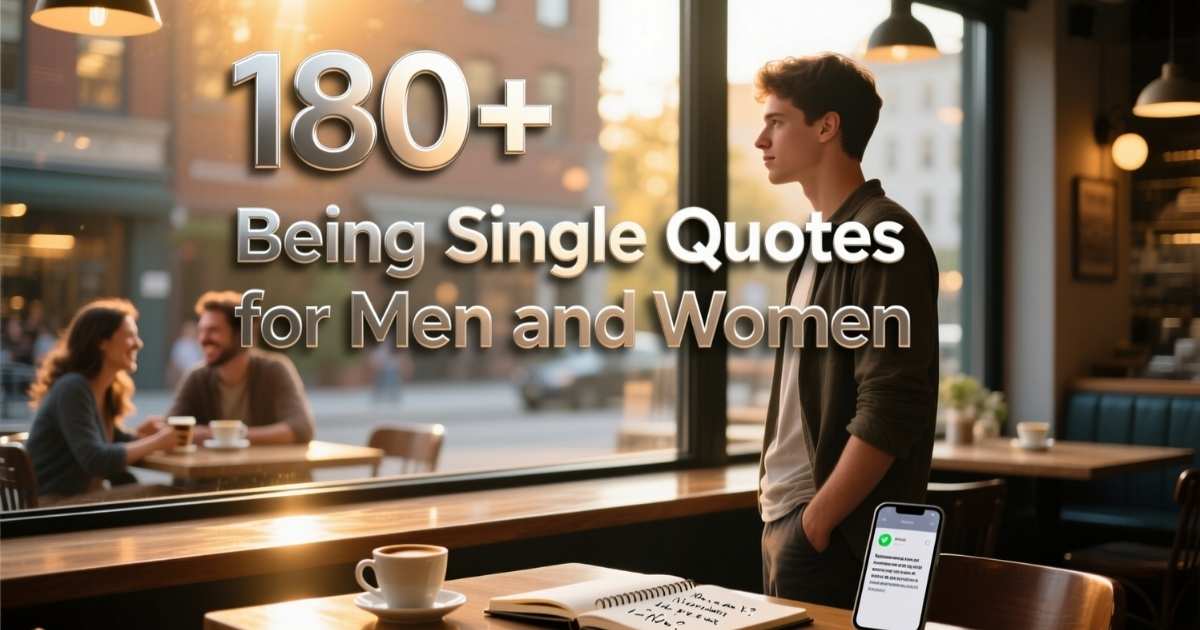 “Being single quotes for men and women—motivational, empowering sayings about independence and self-love.”