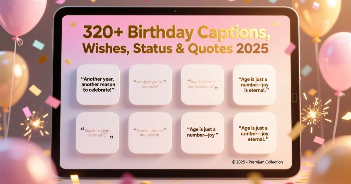 “320+ birthday captions, wishes, status and quotes for 2025”