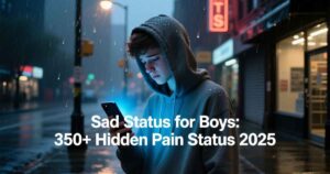 Sad Status for Boys 2025 – 350+ Hidden Pain Quotes