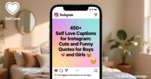 “450+ self love captions for Instagram with cute and funny quotes for boys and girls.”